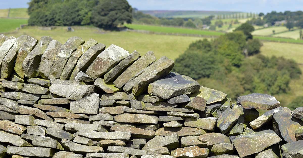 A dry stone wall in Derbyshire