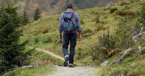 Man walking on a rural path