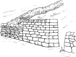 Mixed dry stone walls in Snowdonia