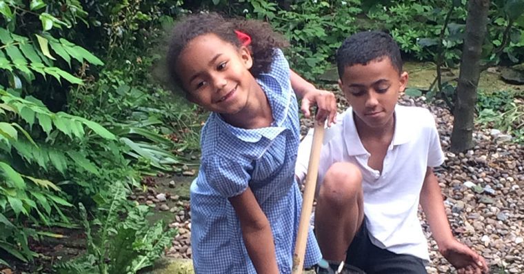 Children in the garden